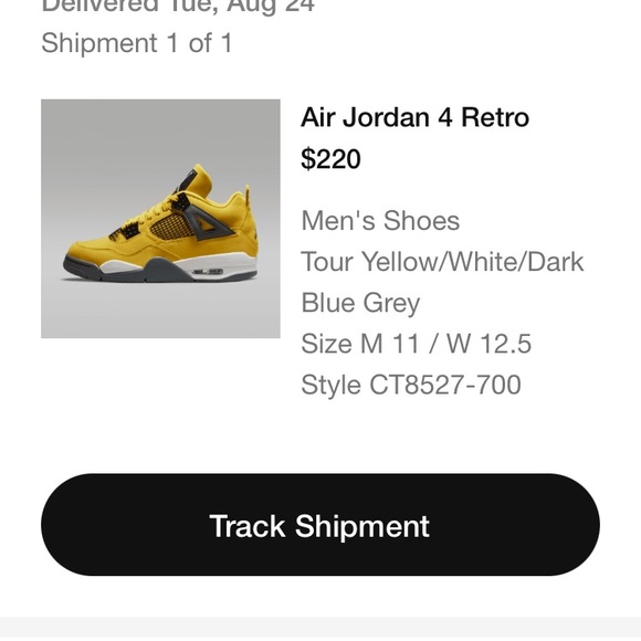 Jordan Retro 4 Lightning. Used, 100% Authentic. - Picture 4 of 5